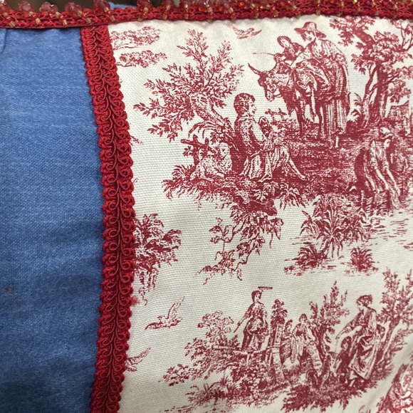 Tote Bag/Denim and Toile Handmade - Picture 3 of 5